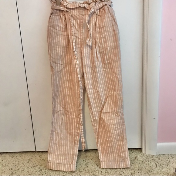 ⭐️3/$15⭐️ Sienna Sky Womens Linen Style Striped Pants - Picture 1 of 3